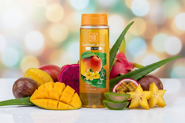 شامپو بدن مای سامر جویس با ترکیبات طبیعی آلوئه ورا و میوه&zwnj;های استوایی