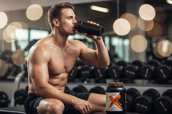 ورزشکار در حال مصرف شیک گلدن وی کارن پس از تمرین