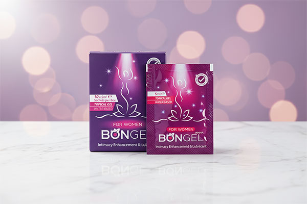 ژل افزایش میل و روان کننده بانوان بنژل روی سطح مرمر سفید