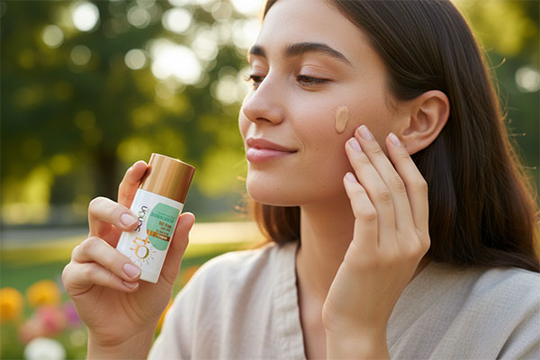 نحوه استفاده از فلوئید ضد آفتاب رنگی دیووشیلد شون روی صورت