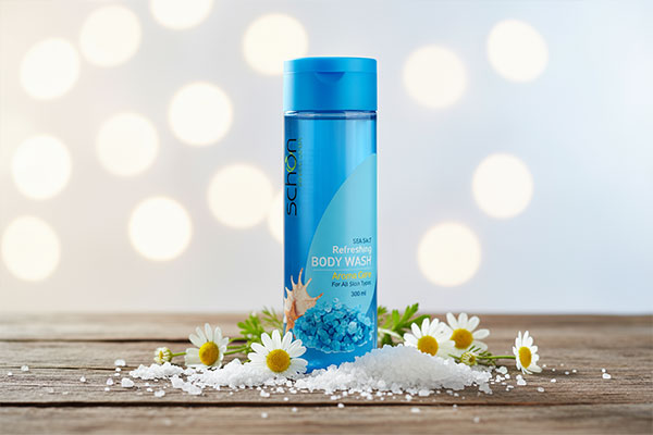 شامپو بدن دریایی شون با نمک دریا و بابونه