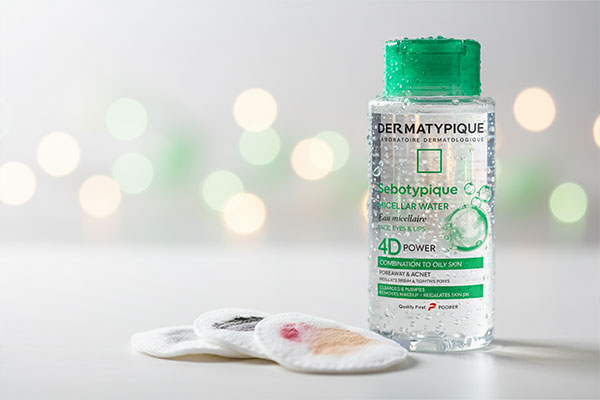 محلول پاککننده پوست چرب درماتیپیک با پد آرایشی