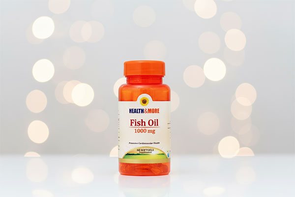 کپسول روغن ماهی 1000 هلث اند مور در بسته‌بندی قوطی پلاستیکی