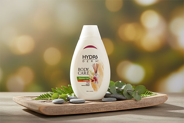 شامپو بدن کرمی عود هیدرودرم در بسته‌بندی زیبا