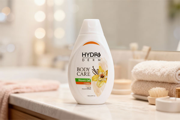 شامپو بدن کرمی وانیل هیدرودرم در حمام