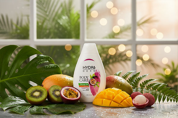شامپو بدن پشن فروت هیدرودرم با میوه‌های استوایی