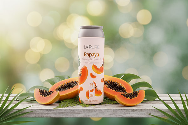شامپو بدن پاپایا لپیور در فضای اسپا