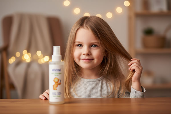 اسپری نرم‌کننده مو کودک الوینا برای موهای نرم و درخشان