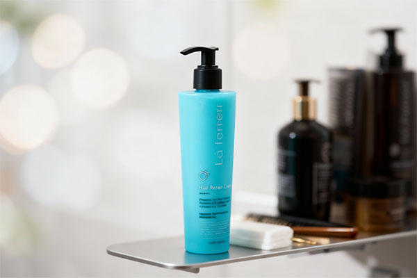 کرم ترمیم کننده مو لافارر روی قفسه حمام