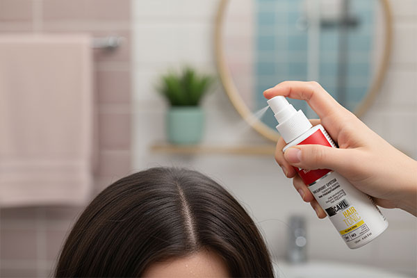 استفاده از تونیک تقویت کننده مو بایوکاپیل اورین روی پوست سر