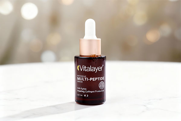 سرم مولتی پپتاید ویتالیر روی سطح مرمر سفید