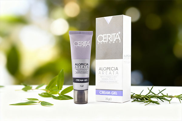 بسته‌بندی کرم ژل آلوپسی سریتا برای ریزش سکه‌ای