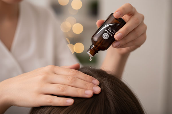 نحوه استفاده از تونیک ضد ریزش مو هسدالن روی پوست سر