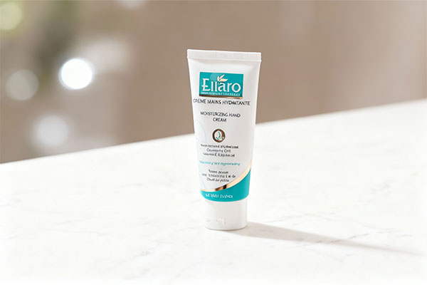 کرم مرطوب کننده دست کیوتن الارو روی سطح مرمر سفید