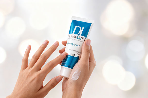 آبرسانی پوست دست با کرم مرطوب کننده هیدرالیفت درمالیفت