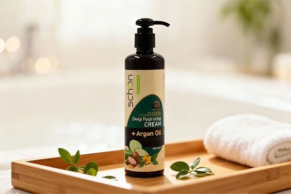 کرم آبرسان آلوئه ورا و خیار شون در محیطی آرامش‌بخش