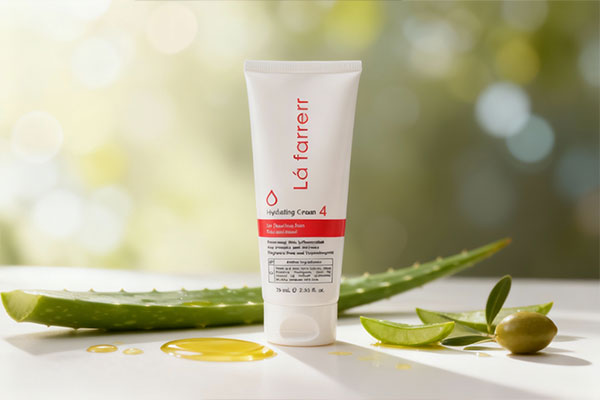 بستهبندی کرم مرطوب کننده پوست حساس لافارر با مواد طبیعی