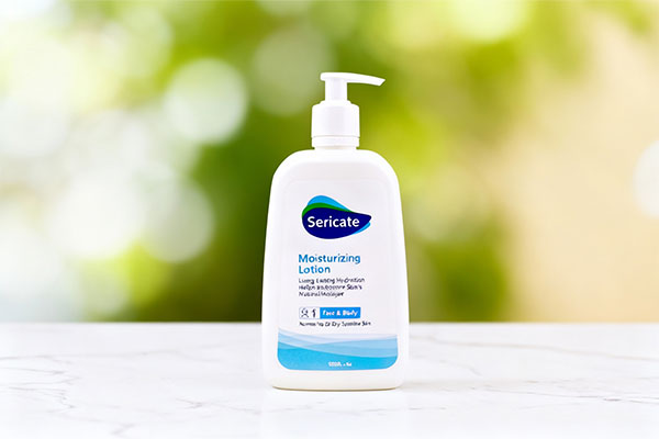 لوسیون مرطوب کننده سری کیت روی سطح مرمر سفید