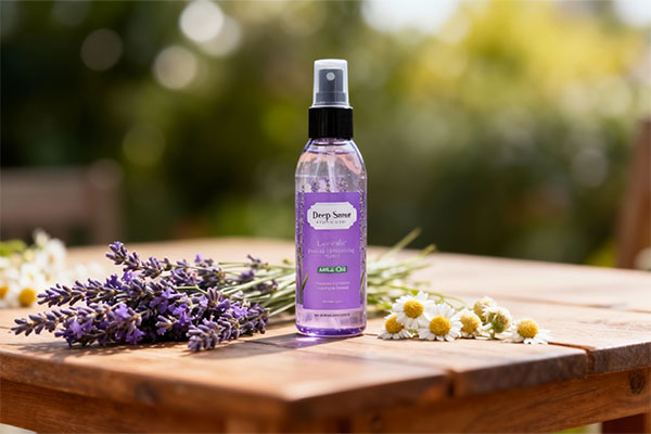 اسپری آبرسان صورت در حال استفاده