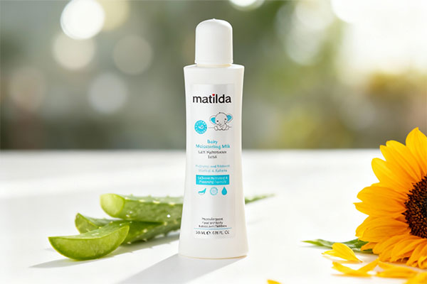 ترکیبات طبیعی شیر مرطوب کننده ماتیلدا برای پوست کودک