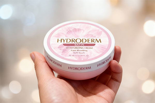 آبرسانی پوست با کرم مرطوب کننده هیدرودرم ساتین