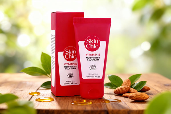 ژل مرطوب کننده ویتامین ای اسکین شیک با مواد طبیعی مراقبت از پوست