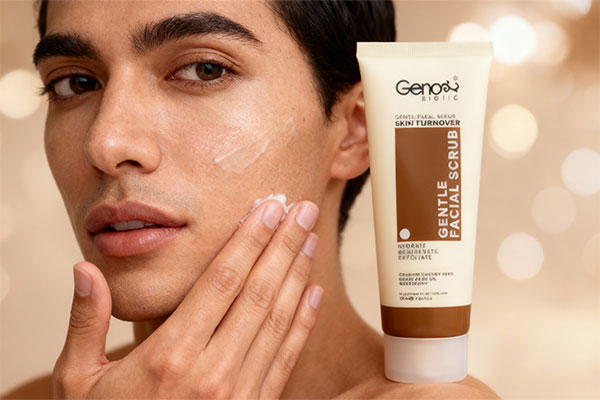 کاربرد اسکراب ملایم صورت ژنوبایوتیک روی پوست
