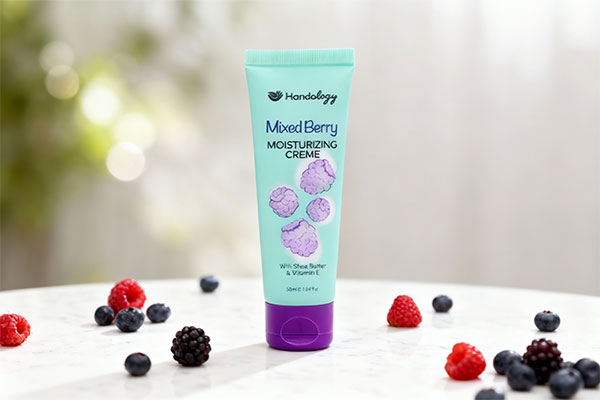 کرم آبرسان میکس بری هندولوژی روی سطح مرمر با توتهای تازه