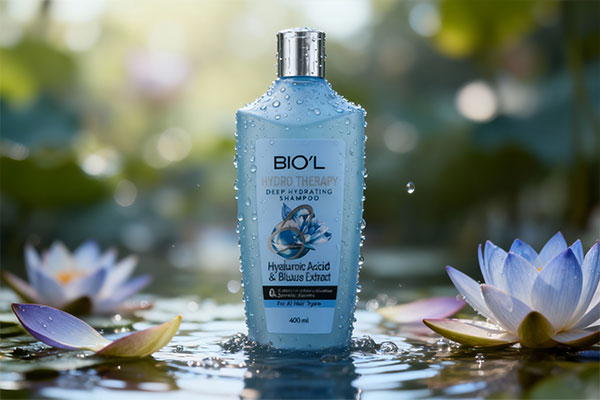 شامپو هیدروتراپی بیول با عناصر طبیعی و گل لوتوس آبی