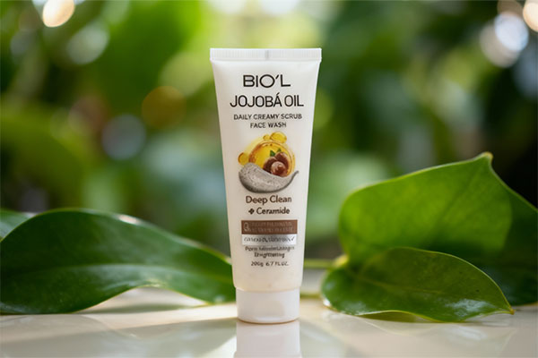 شوینده صورت کرمی روغن جوجوبا بیول برای پوست معمولی تا خشک