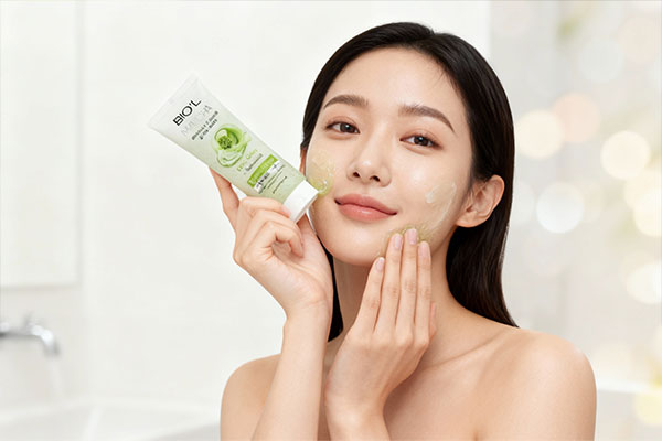 نحوه استفاده از ژل شستشوی لایه بردار صورت برای پوست چرب