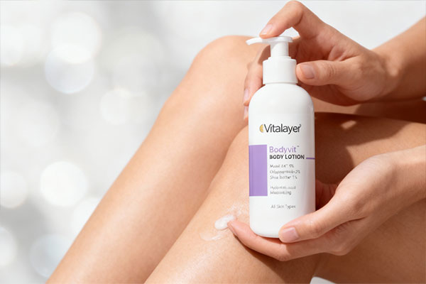 پوست نرم و مرطوب با لوسیون بدن ویتالیر بادی ویت