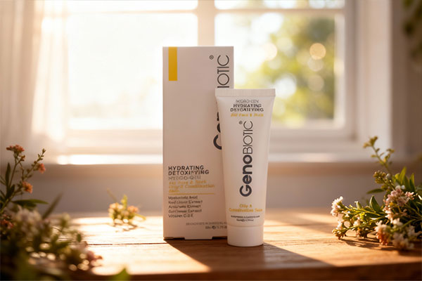 کرم مرطوب کننده ژنوبایوتیک پوست چرب در محیطی طبیعی و آرام