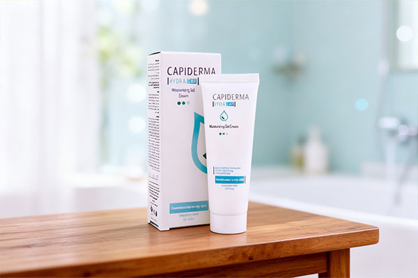 ژل کرم آبرسان کپیدرما پوست چرب در محیط آرامش‌بخش