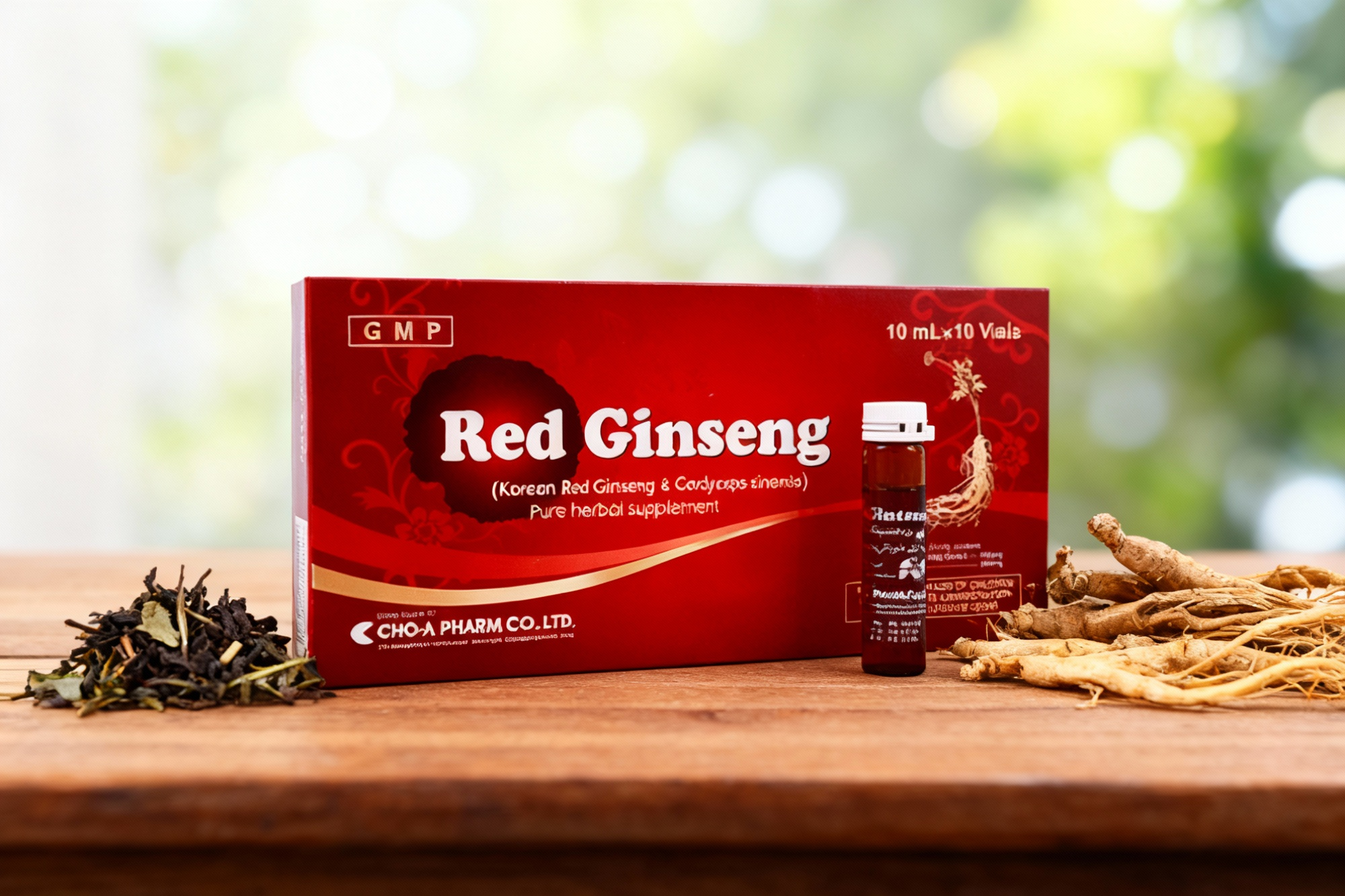 ترکیبات طبیعی ویال رد جینسینگ چوافارم