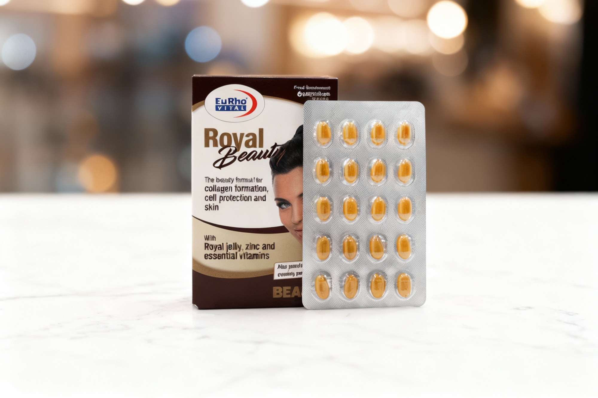 کپسول رویال بیوتی یوروویتال برای سلامت پوست و مو