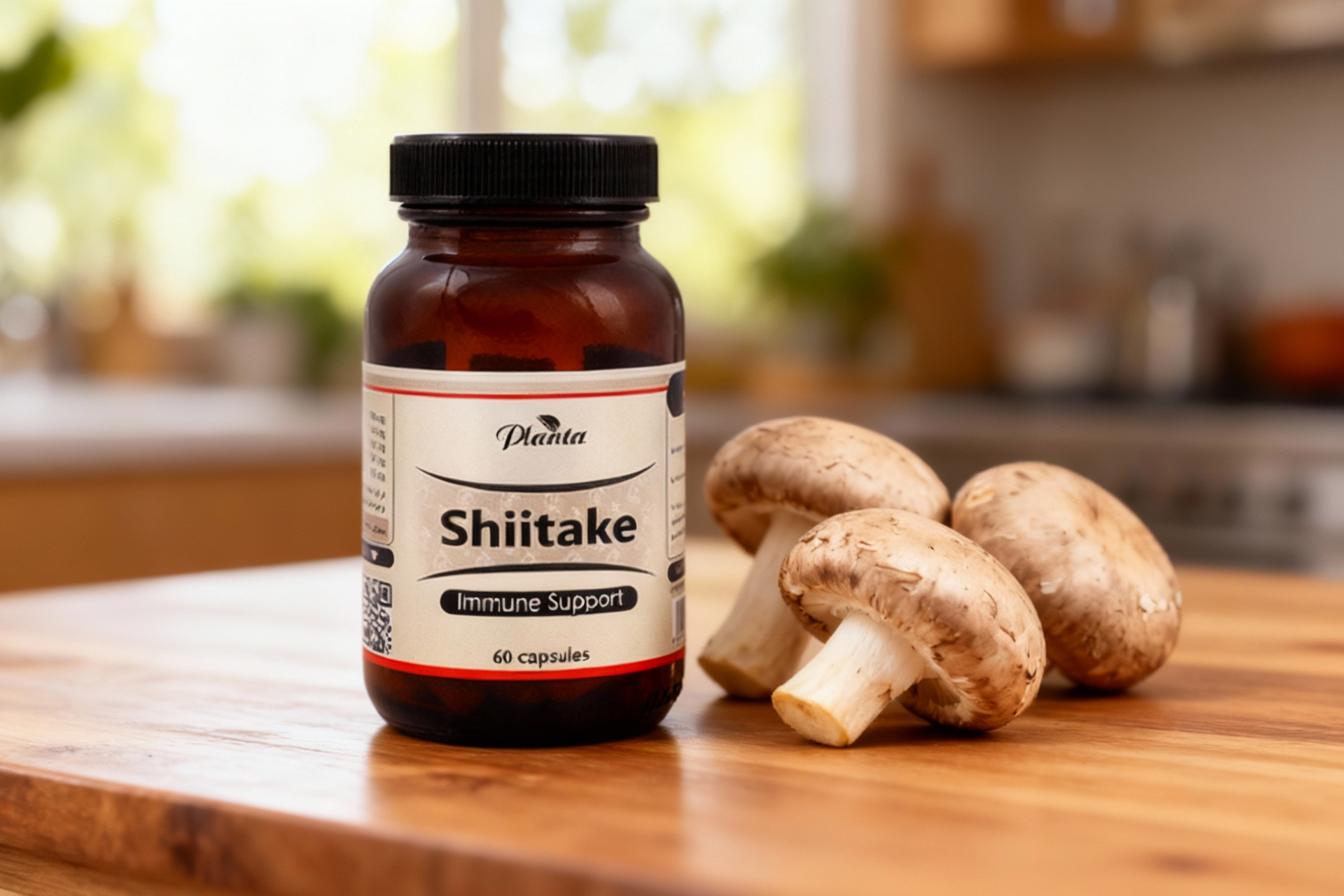 کپسول شیتاکه پلانتا با قارچ‌های طبیعی برای سلامت بدن