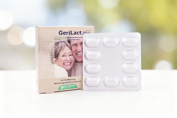 کپسول ژری لاکت توپلاس زیست تخمیر روی سطح سفید