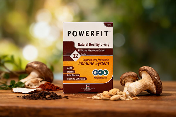 عصاره قارچ شیتاکه در کپسول پاورفیت هولیستیکا برای تقویت سیستم ایمنی