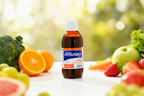 کودک و شربت ایمیونس ویتابیوتیکس برای تقویت سیستم ایمنی