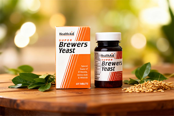 قرص مخمر آبجو هلث اید در کنار عناصر طبیعی