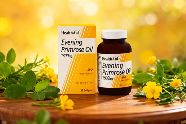 کپسول روغن گل مغربی هلث اید با عناصر طبیعی