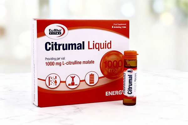 ویال سیترومال یوروویتال روی سطح سفید