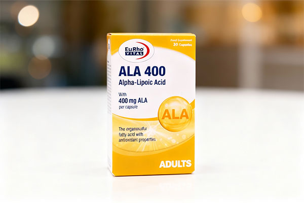 کپسول آ ال آ 400 یوروویتال روی سطح سفید