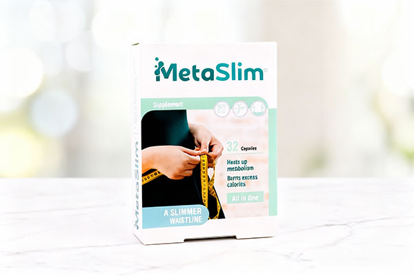 کپسول متا اسلیم فارمد سلامت سینا روی سطح مرمر سفید