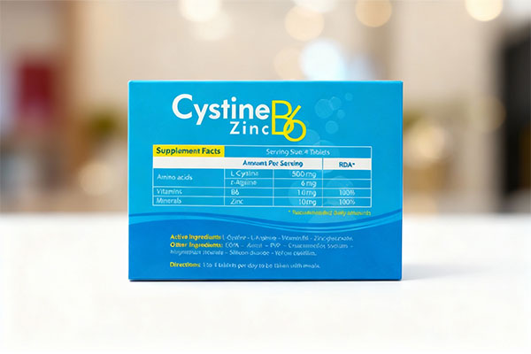 تصویر قرص سیستین ب۶ زینک دانا برای تقویت مو و ناخن