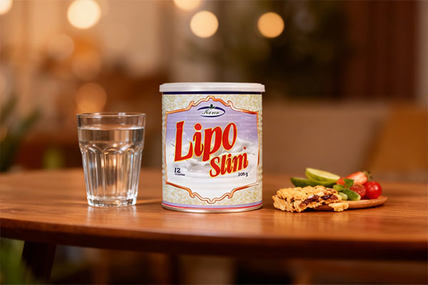 پودر لیپو اسلیم کارن کنار میان‌وعده سالم