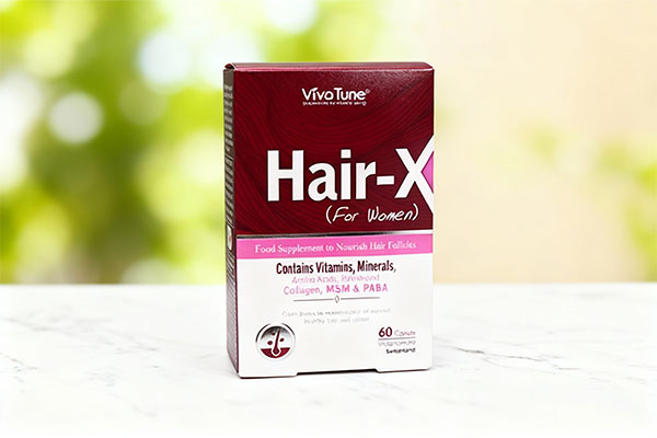 قرص هیر ایکس بانوان ویواتیون روی سطح مرمر سفید