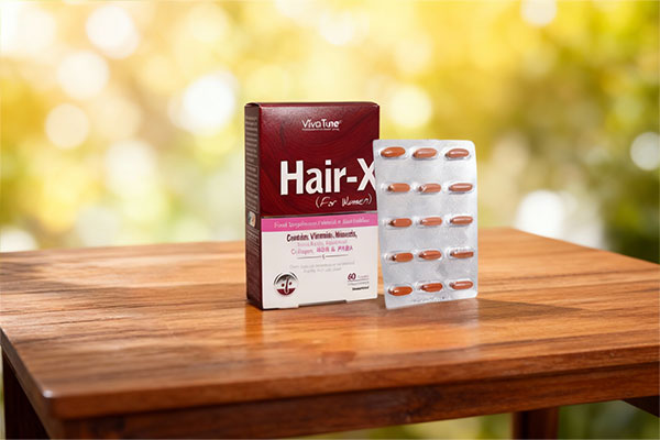 قرص هیر ایکس بانوان ویواتیون کنار موهای سالم و براق