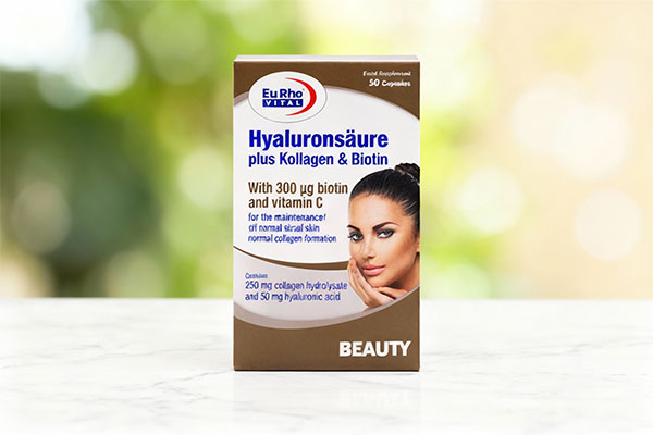 کپسول هیالورون سائور پلاس یوروویتال برای سلامت پوست و مو